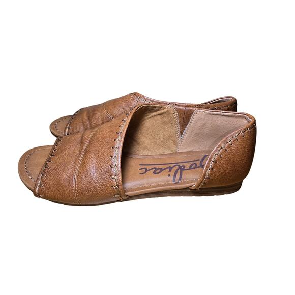 Zodiac Yani Slip On D’orsay Sandals Comfort Slides Brown Faux Leather Size 6 M - Picture 2 of 8